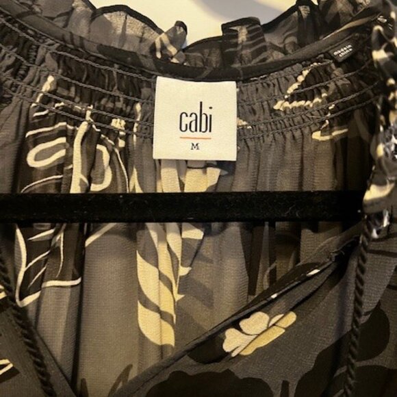 CAbi Black and White Floral Blouse - Picture 3 of 4